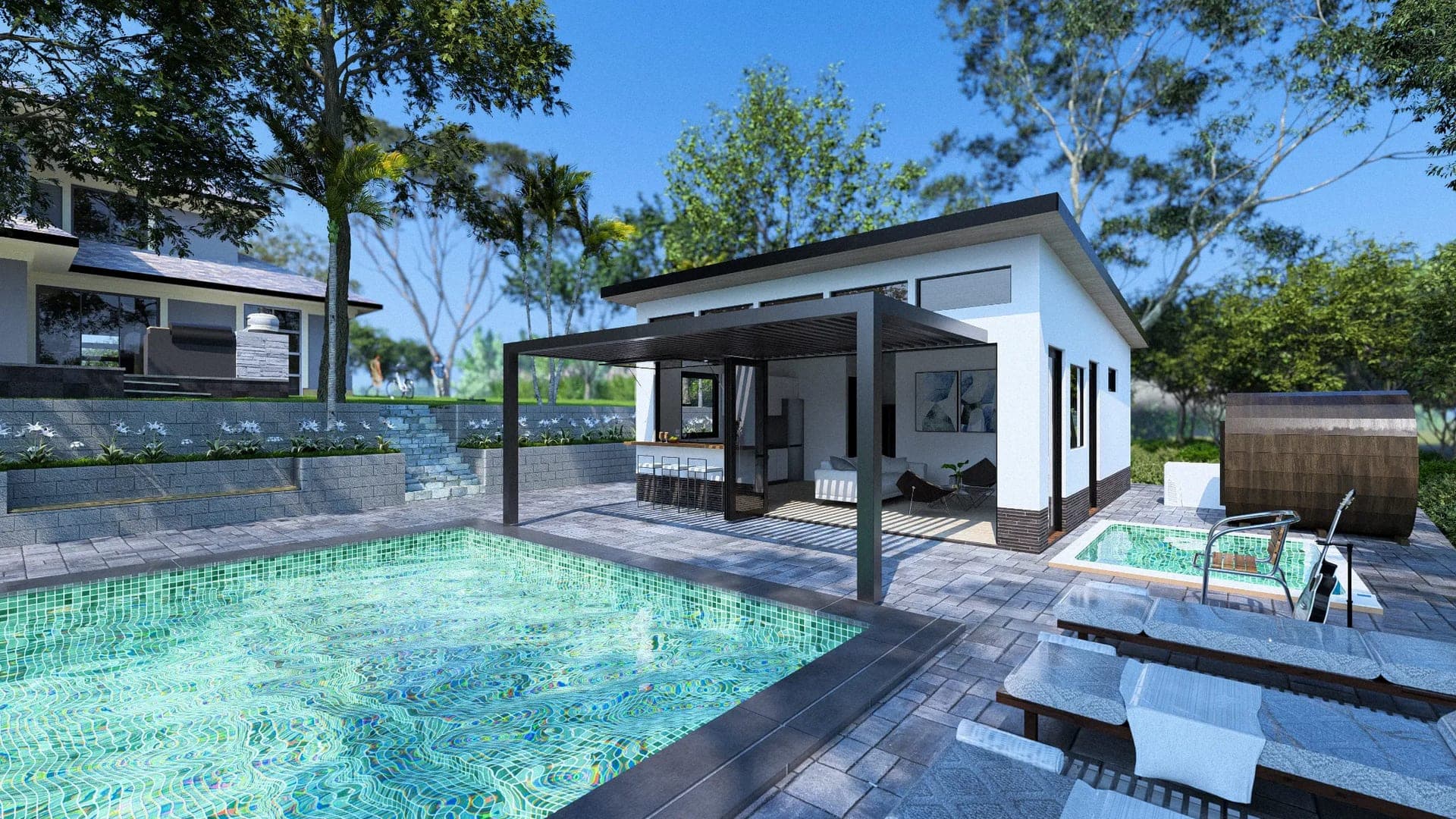 Backyard Resort Concept — Client Inspiration · Landscape
